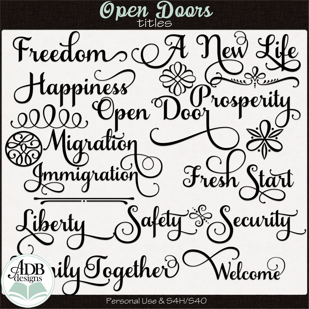 Open Doors Word Art by ADB Designs