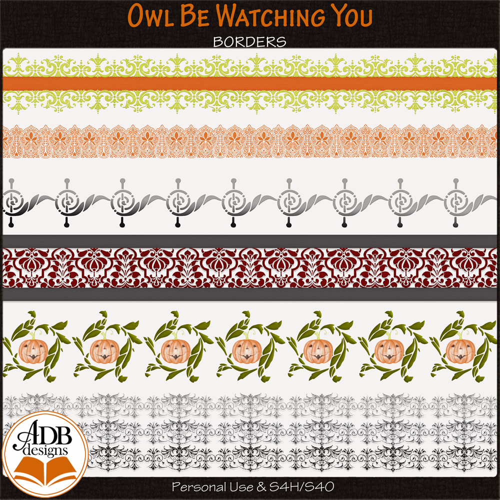 Owl Be Watching You Borders by ADB Designs