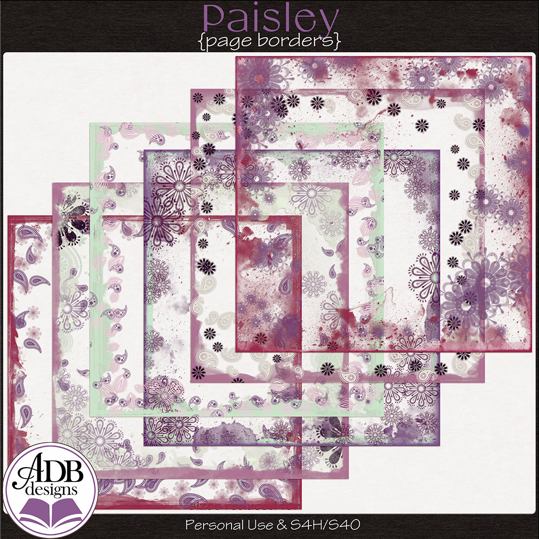 Paisley Page Borders by ADB Designs