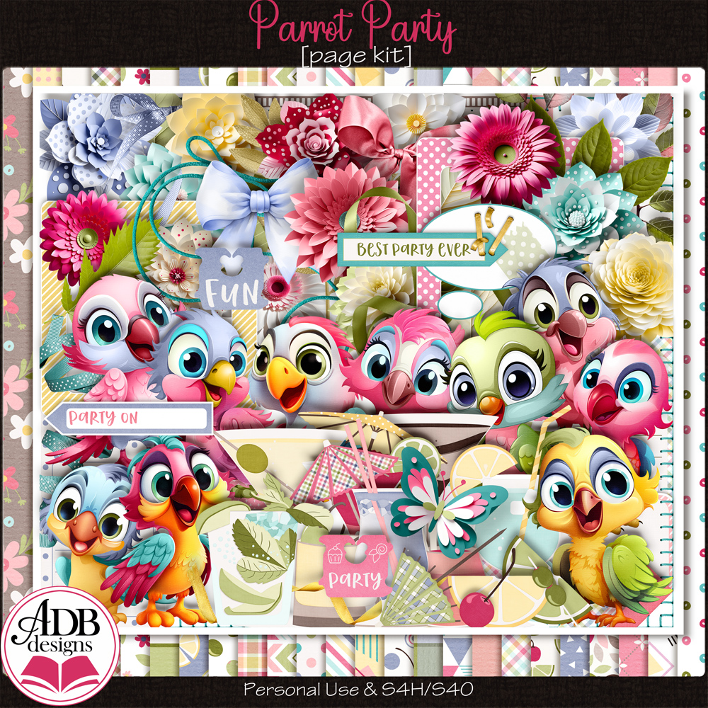 Parrot Party Page Kit by ADB Designs