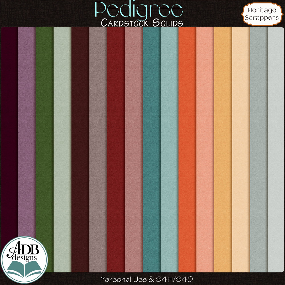 Pedigree Cardstock Papers by ADB Designs