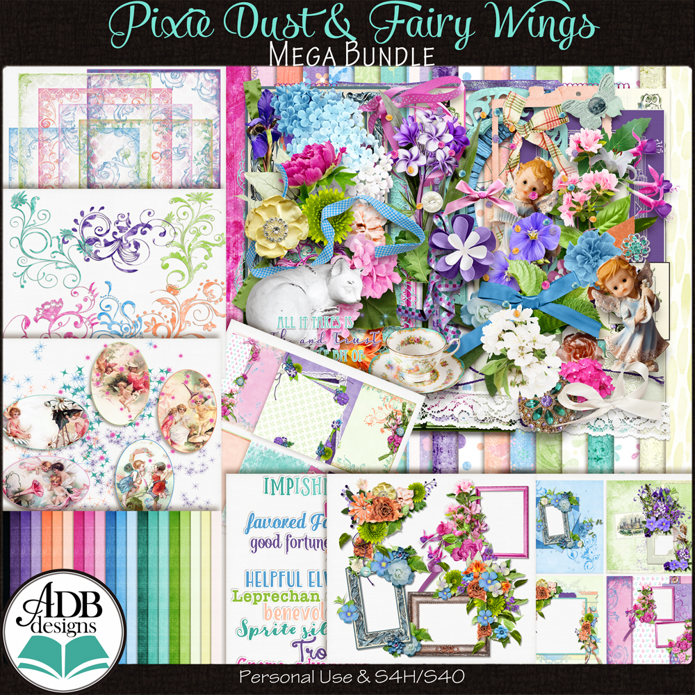 Pixie Dust & Fairy Wings Bundle by ADB Designs