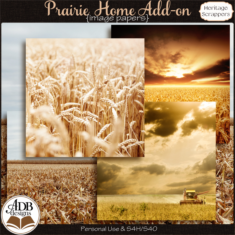 Prairie Home Add-On Photo Papers by ADB Designs