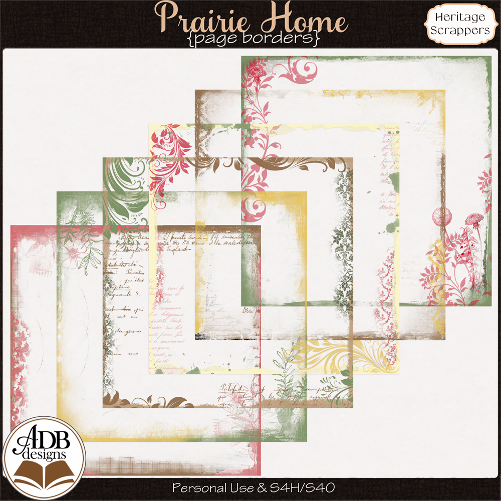 Prairie Home Page Borders by ADB Designs