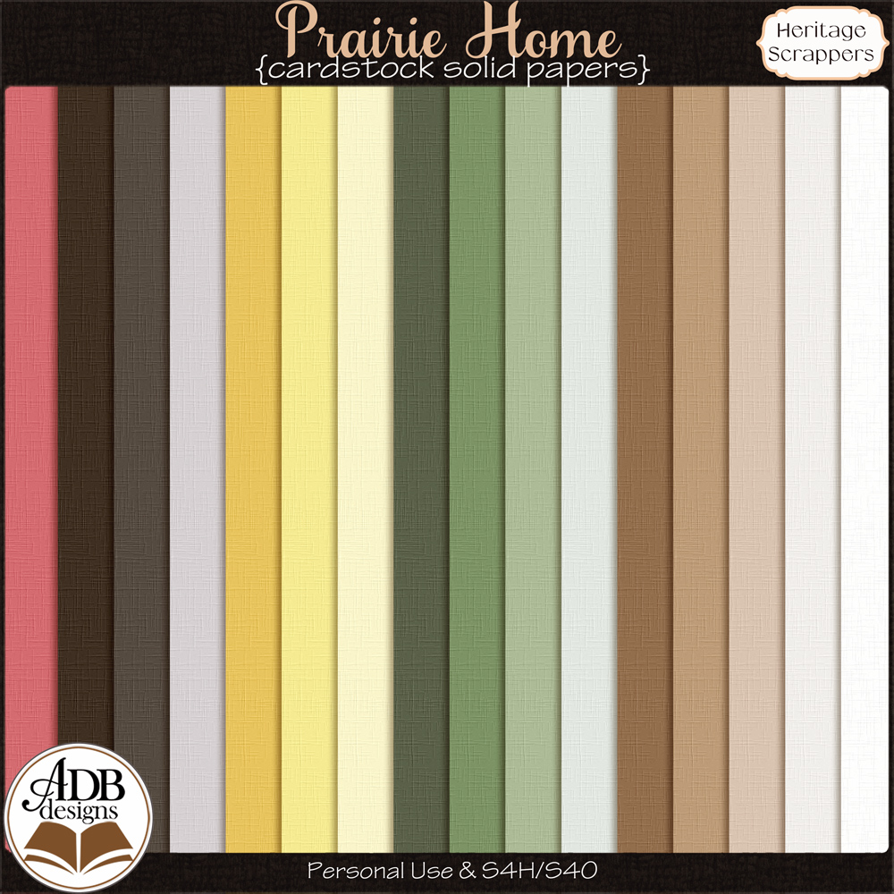 Prairie Home Solid Papers by ADB Designs