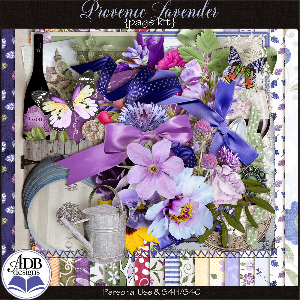 Provence Lavender Page Kit by ADB Designs