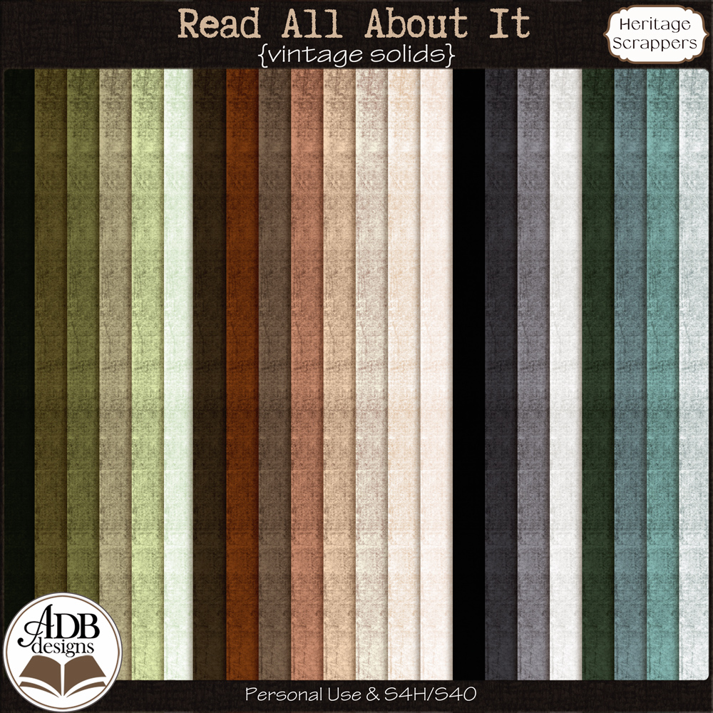 Read All About It Solid Papers by ADB Designs