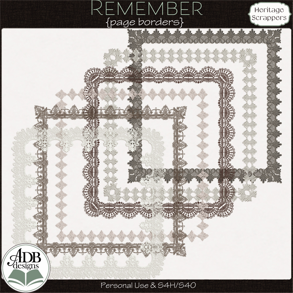 Remember Lace Page Borders by ADB Designs