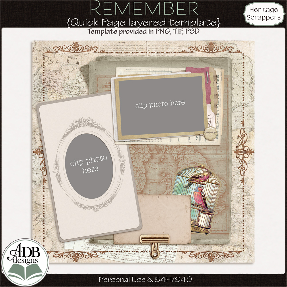 Remember Layered Album Page by ADB Designs