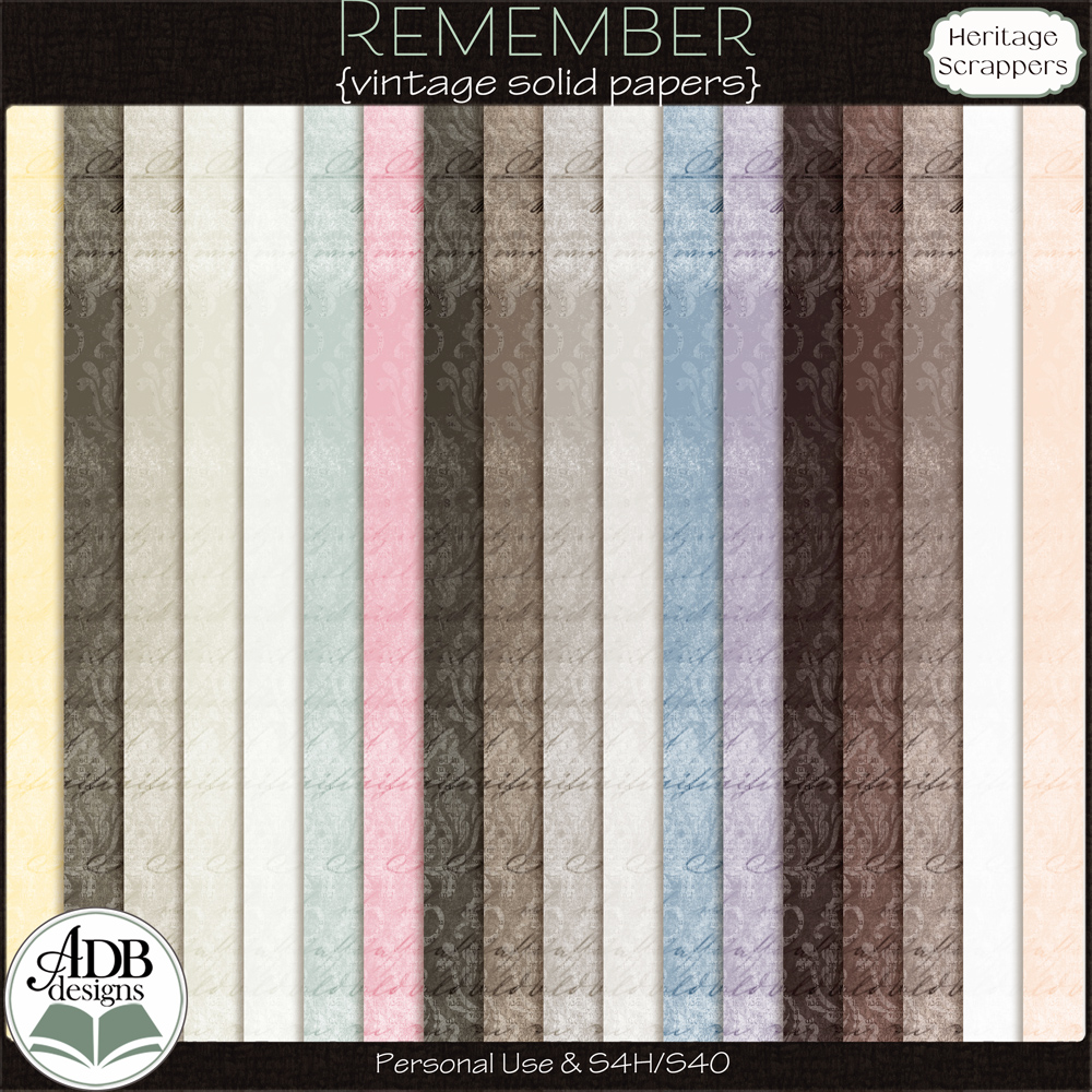 Remember Vintage Solids by ADB Designs