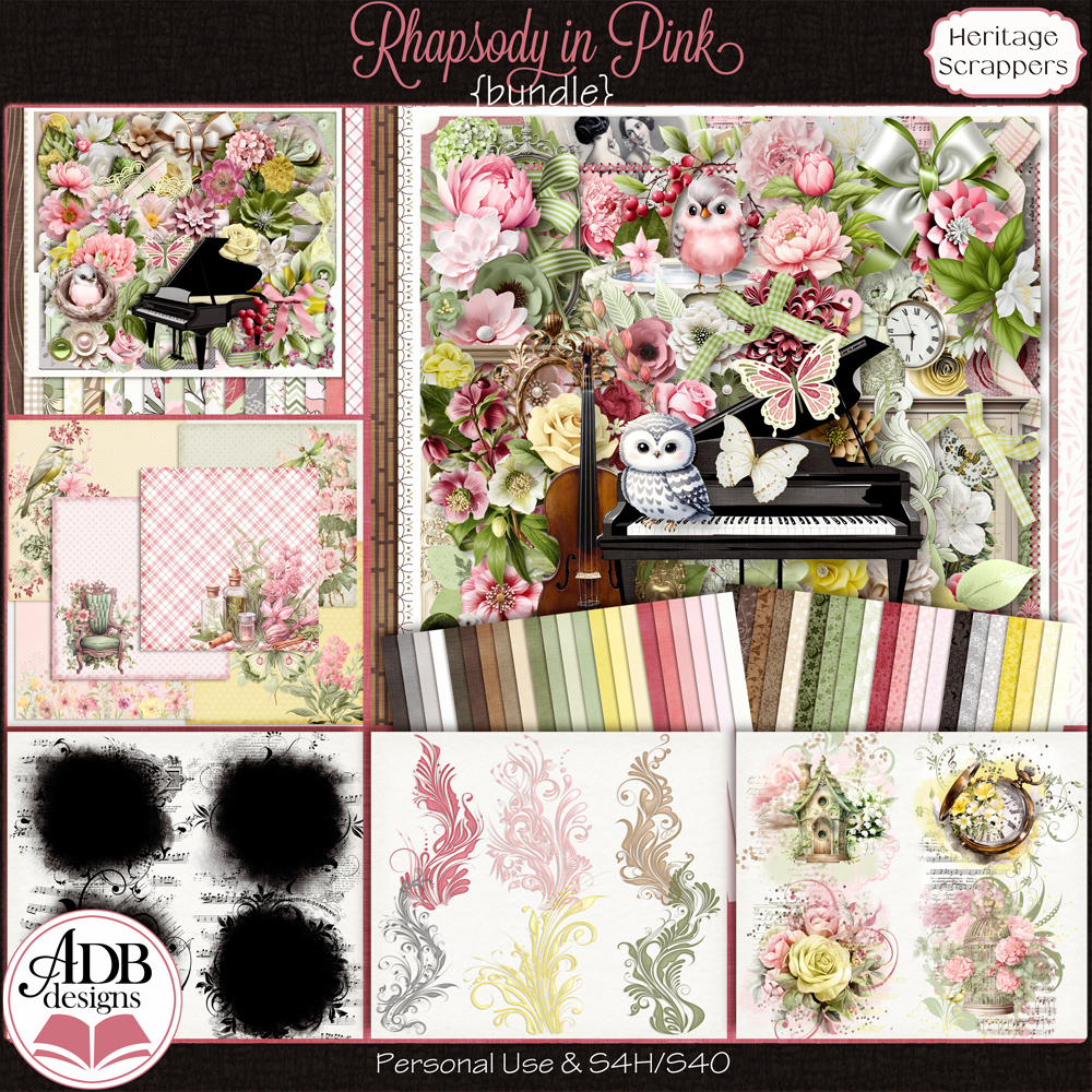 Rhapsody in Pink Bundle by ADB Designs