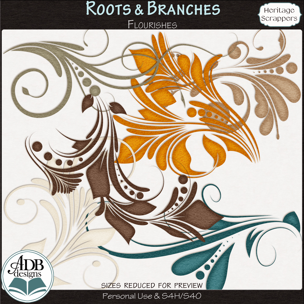 Roots and Branches Fancy Flourishes  ADB Designs