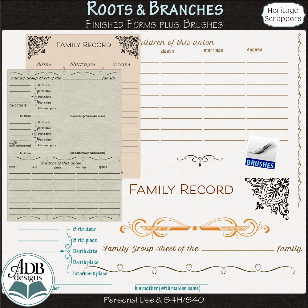 Roots and Branches Forms and Brushes by ADB Designs