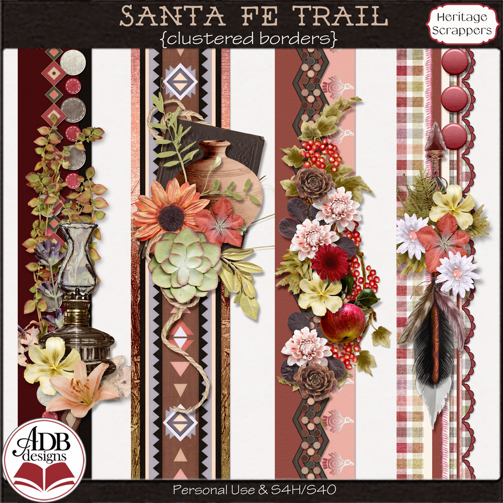 Santa Fe Trail Cluster Borders by ADB Designs