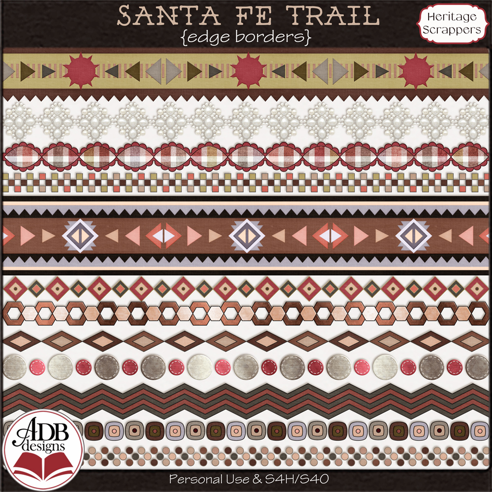 Santa Fe Trail Edge Borders by ADB Designs