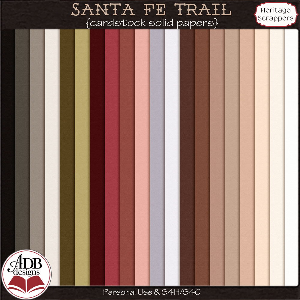 Santa Fe Trail Solid Papers by ADB Designs