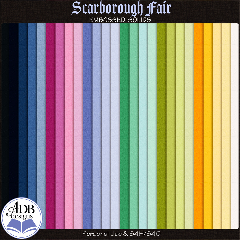 Scarborough Fair Solid Papers by ADB Designs