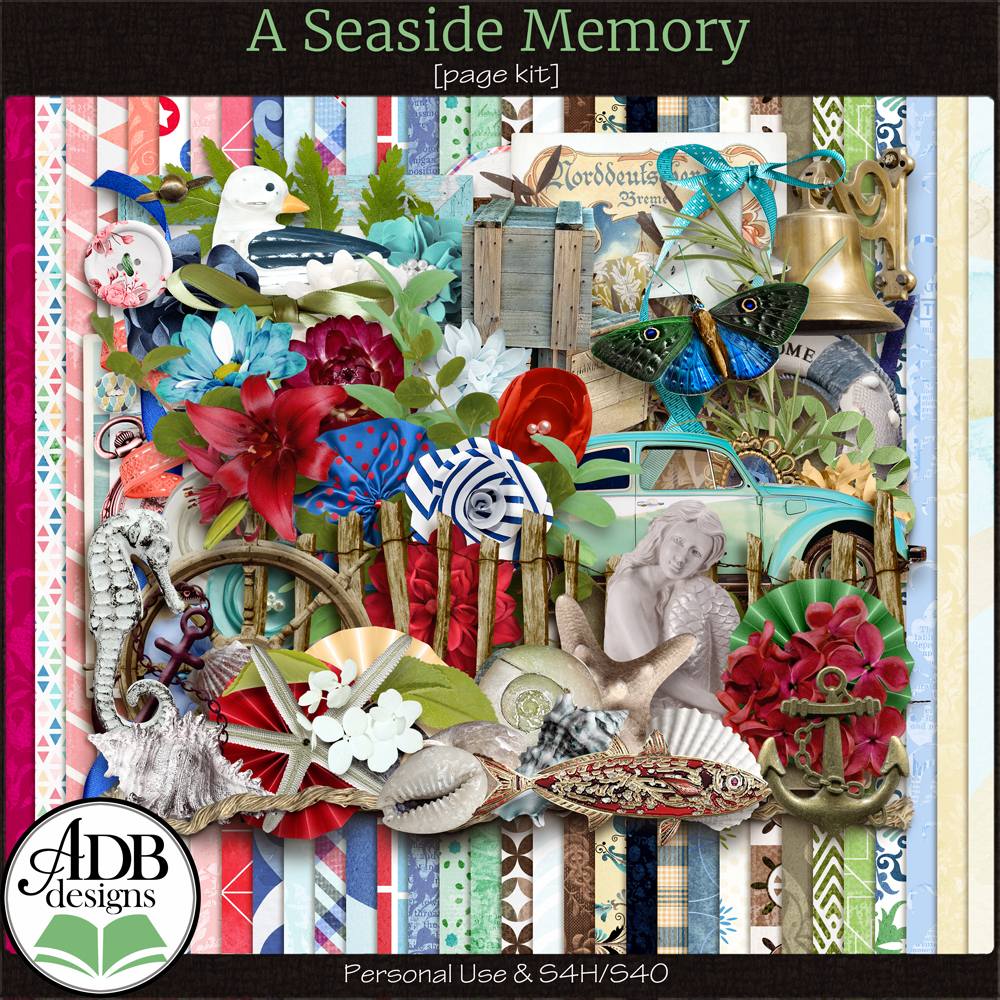 A Seaside Memory Page Kit by ADB Designs