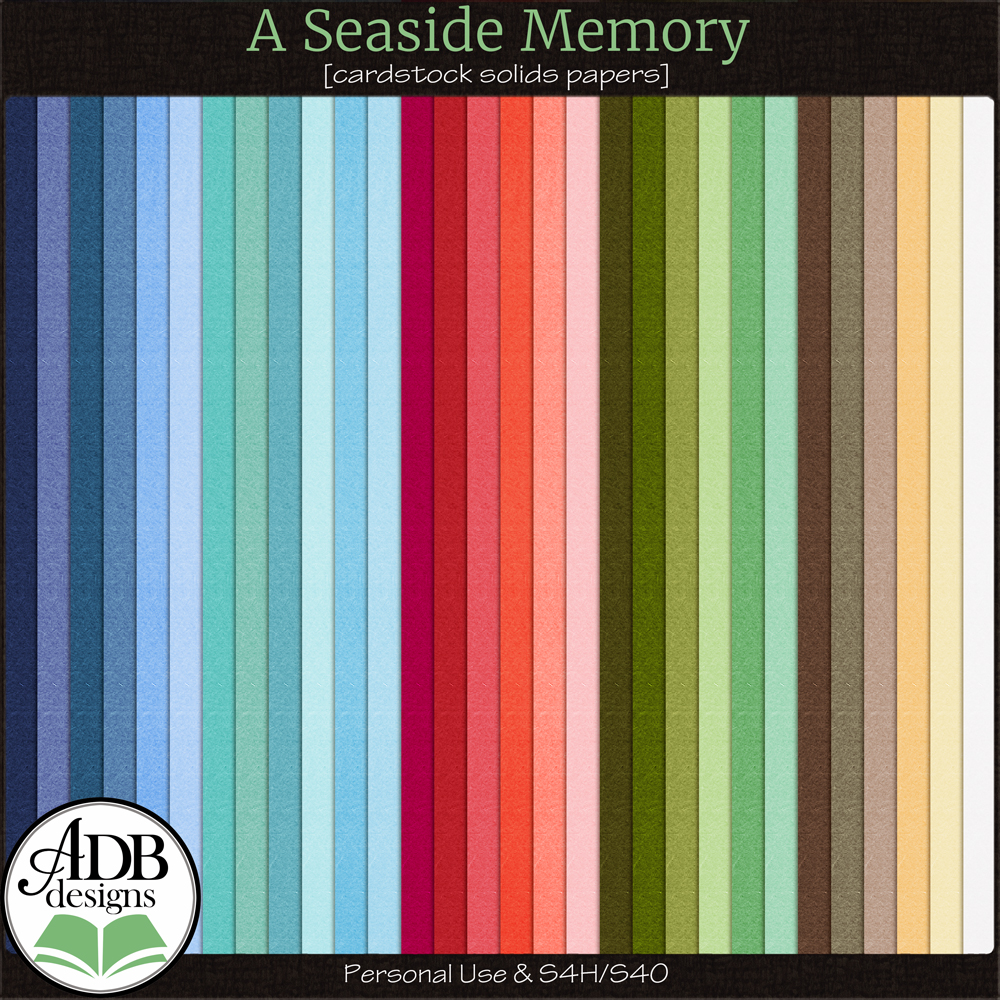 A Seaside Memory Cardstock Solid Papers by ADB Designs