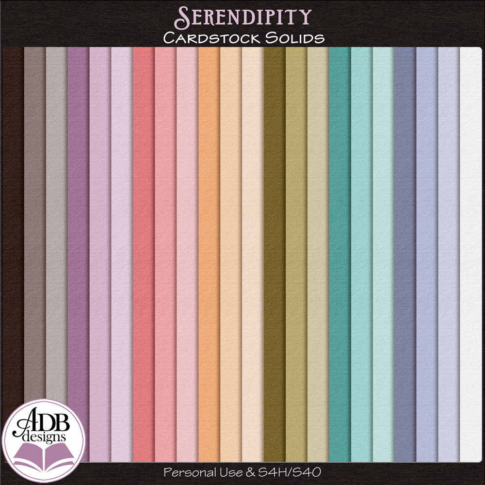 Serendipity Cardstock Solid Papers by ADB Designs