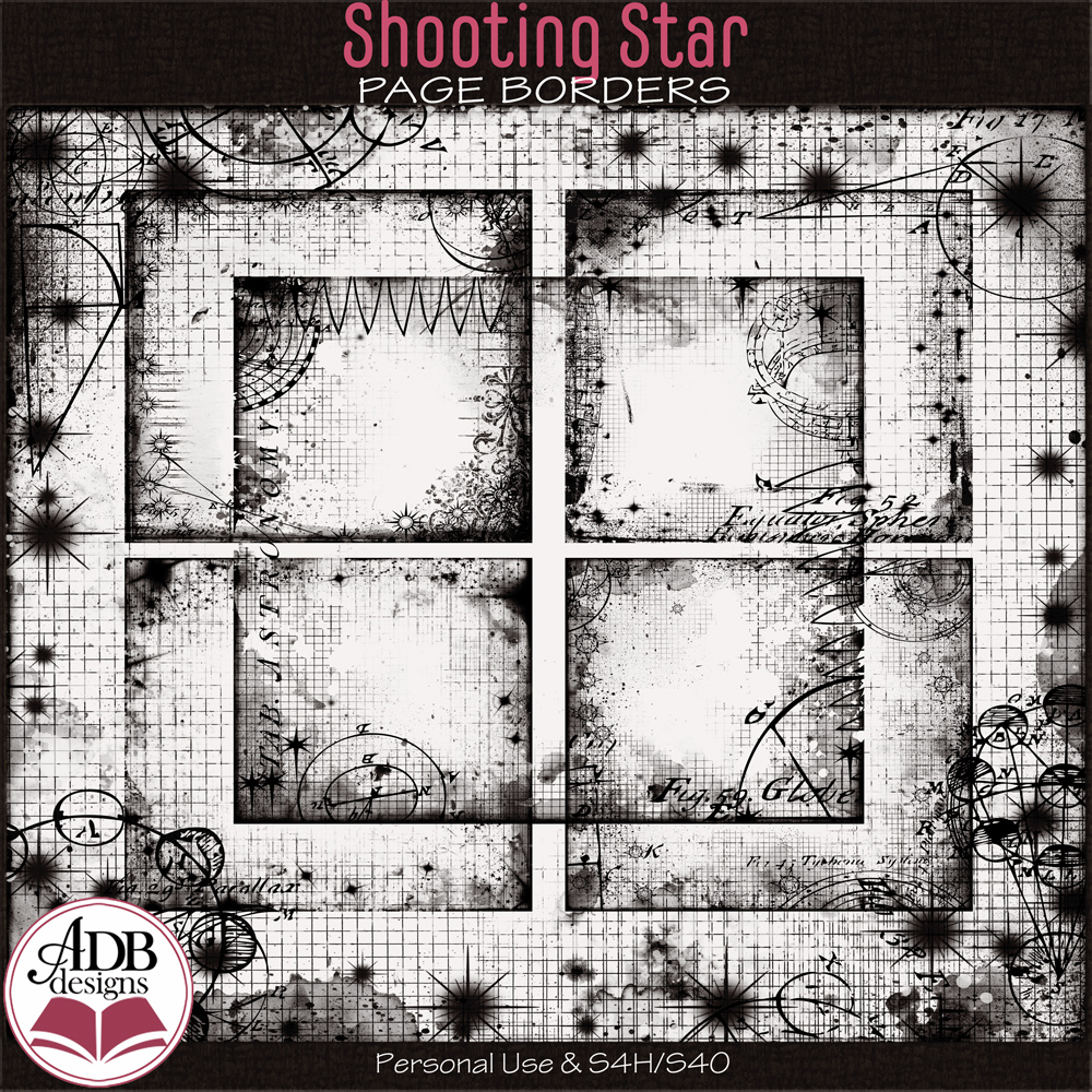 Shooting Star Page Borders by ADB Designs