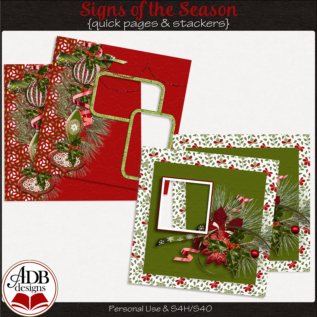 Signs of the Season Quick Pages & Stackers by ADB Designs