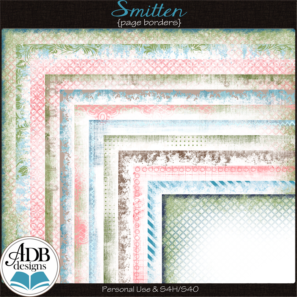 Smitten Page Borders by ADB Designs