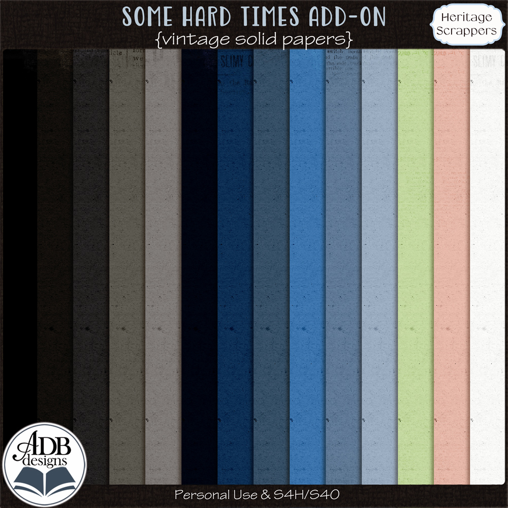 Some Hard Times AO Vintage Solids by ADB Designs