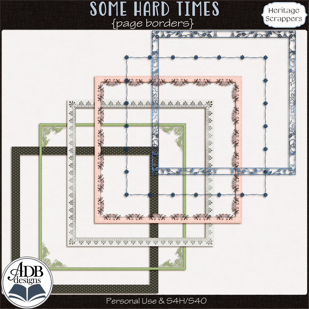 Some Hard Times Page Borders by ADB Designs