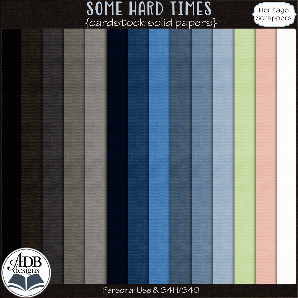 Some Hard Times Cardstock Solids by ADB Designs