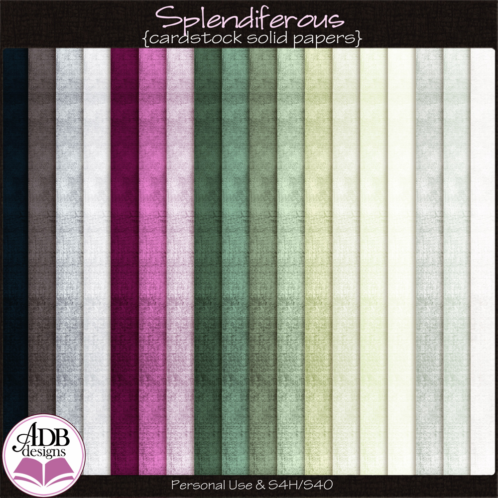 Splendiferous Solid Papers by ADB Designs