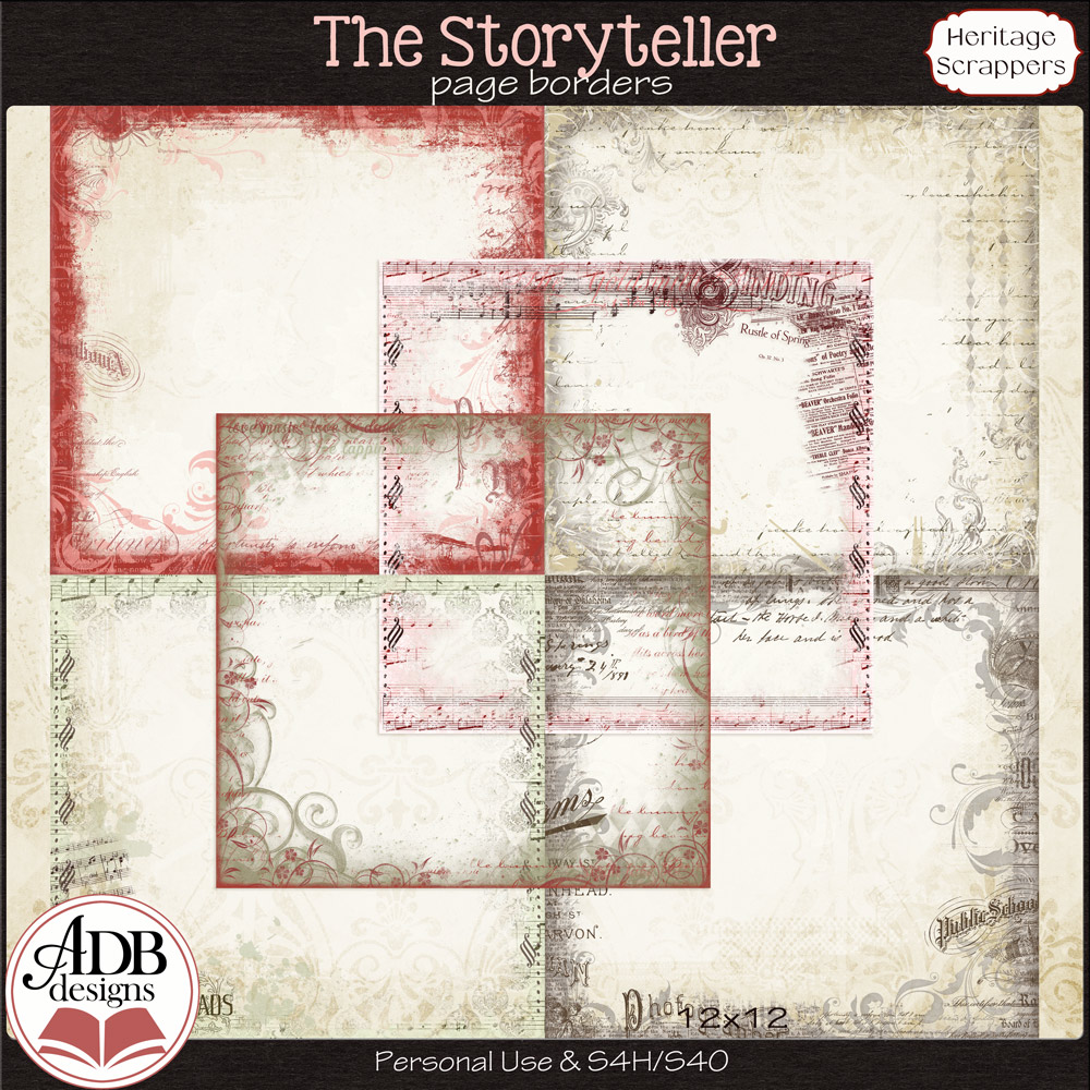 The Storyteller Page Borders by ADB Designs