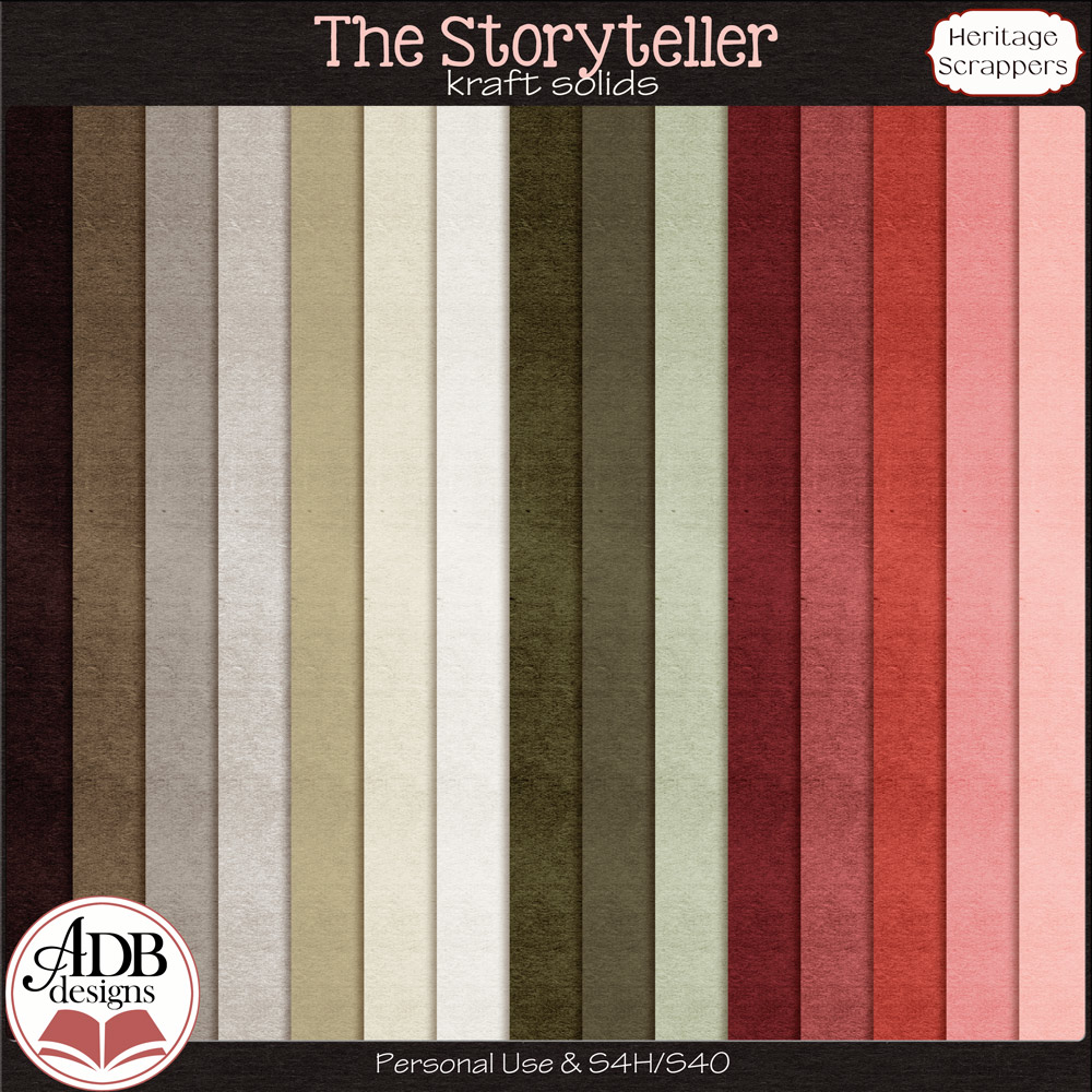 The Storyteller Cardstock Solids by ADB Designs