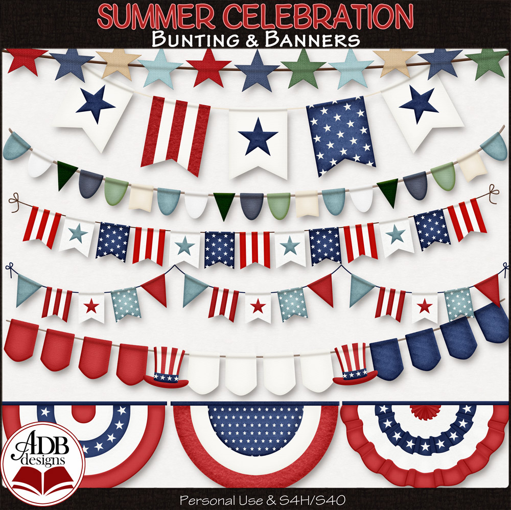 Summer Celebration Bunting and Banners