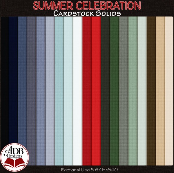 Summer Celebration Cardstock Papers