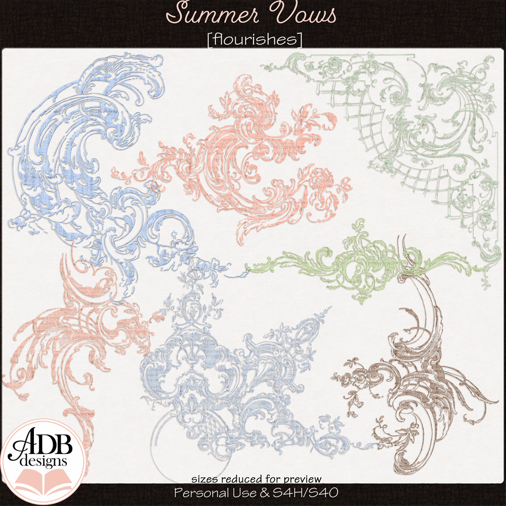 Summer Vows Flourishes by ADB Designs