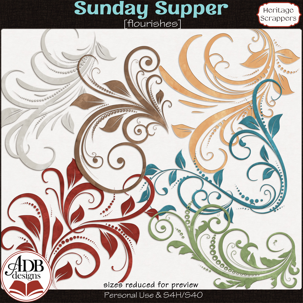 Sunday Supper Flourishes by ADB Designs