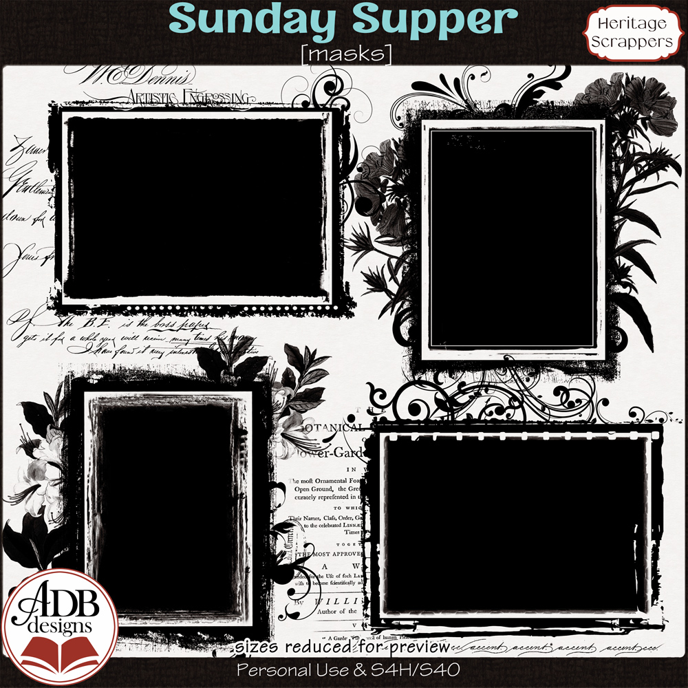 Sunday Supper Masks by ADB Designs