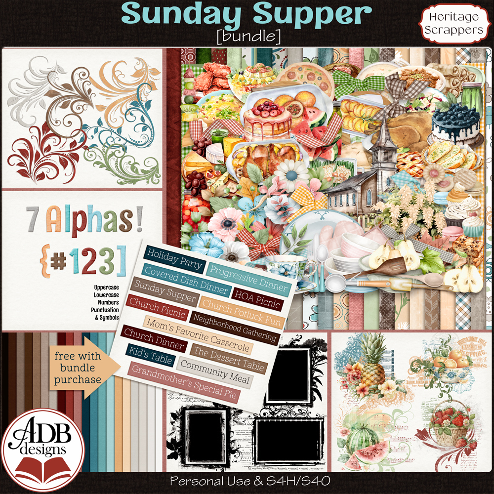 Sunday Supper Bundle + BONUS by ADB Designs