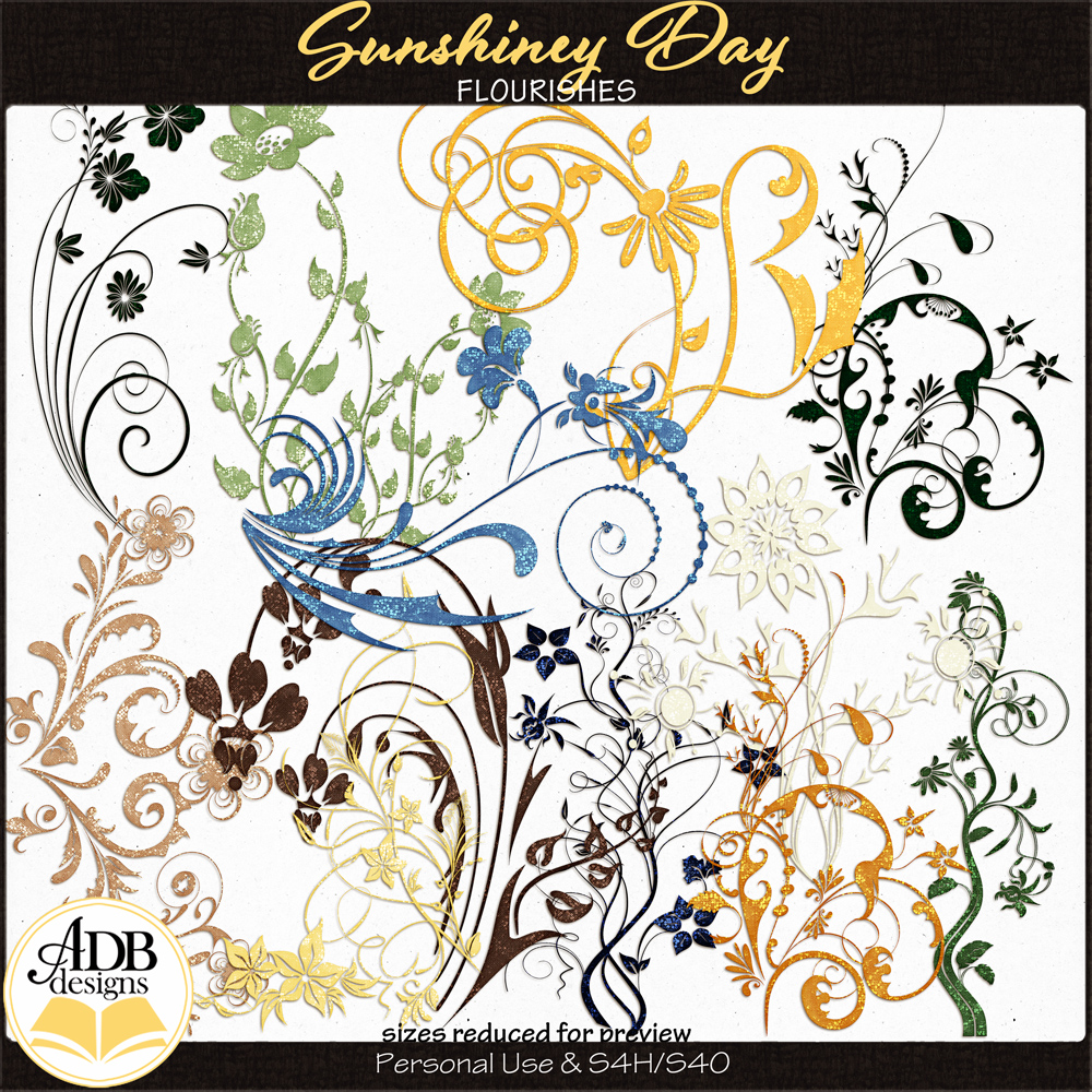 Sunshiney Day Flourishes by ADB Designs