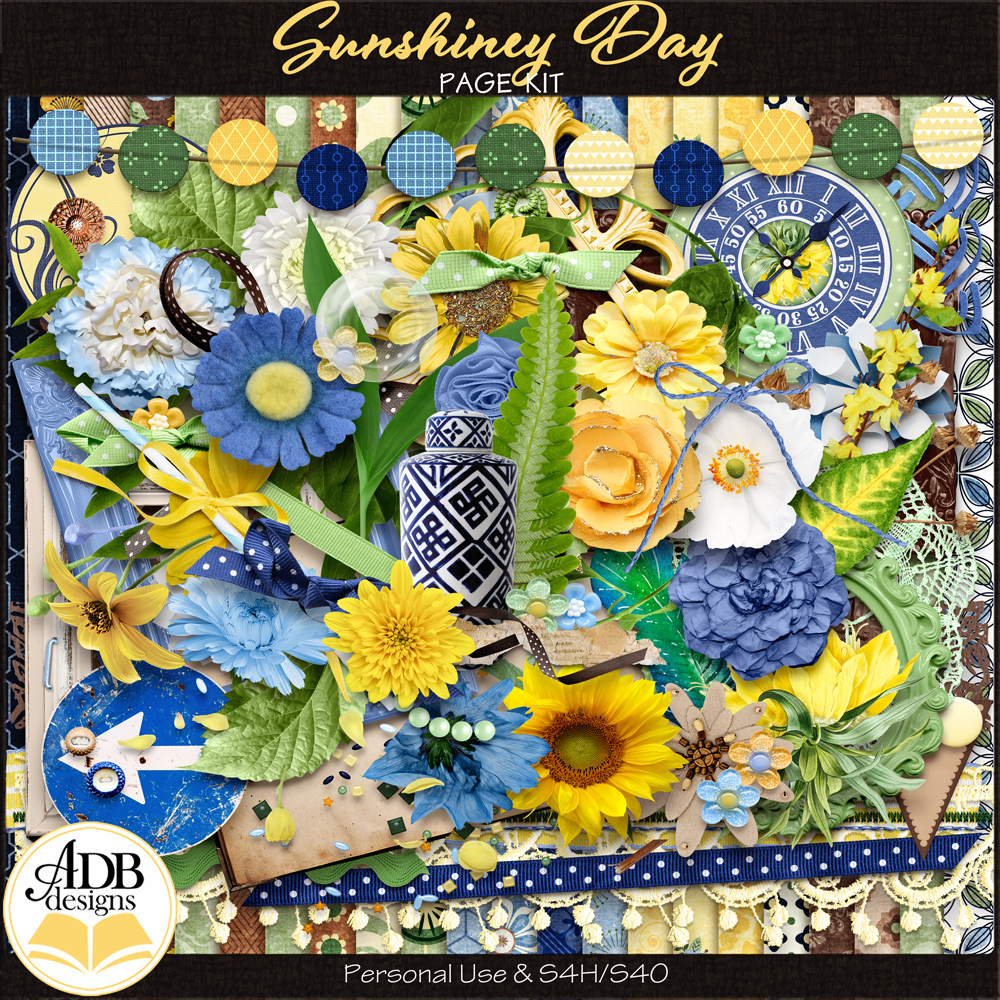 Sunshiney Day Page Kit by ADB Designs