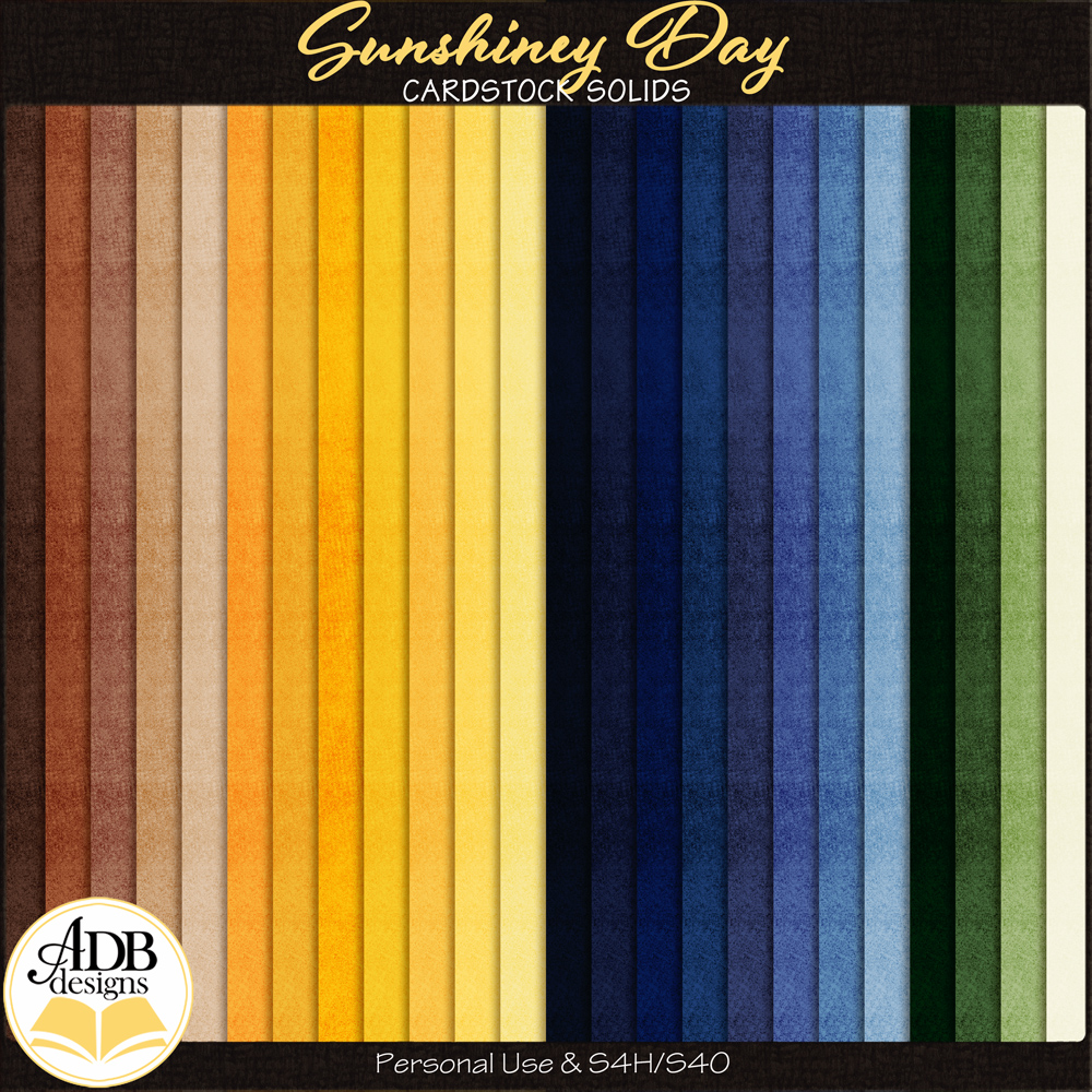 Sunshiney Day Solid Papers by ADB Designs