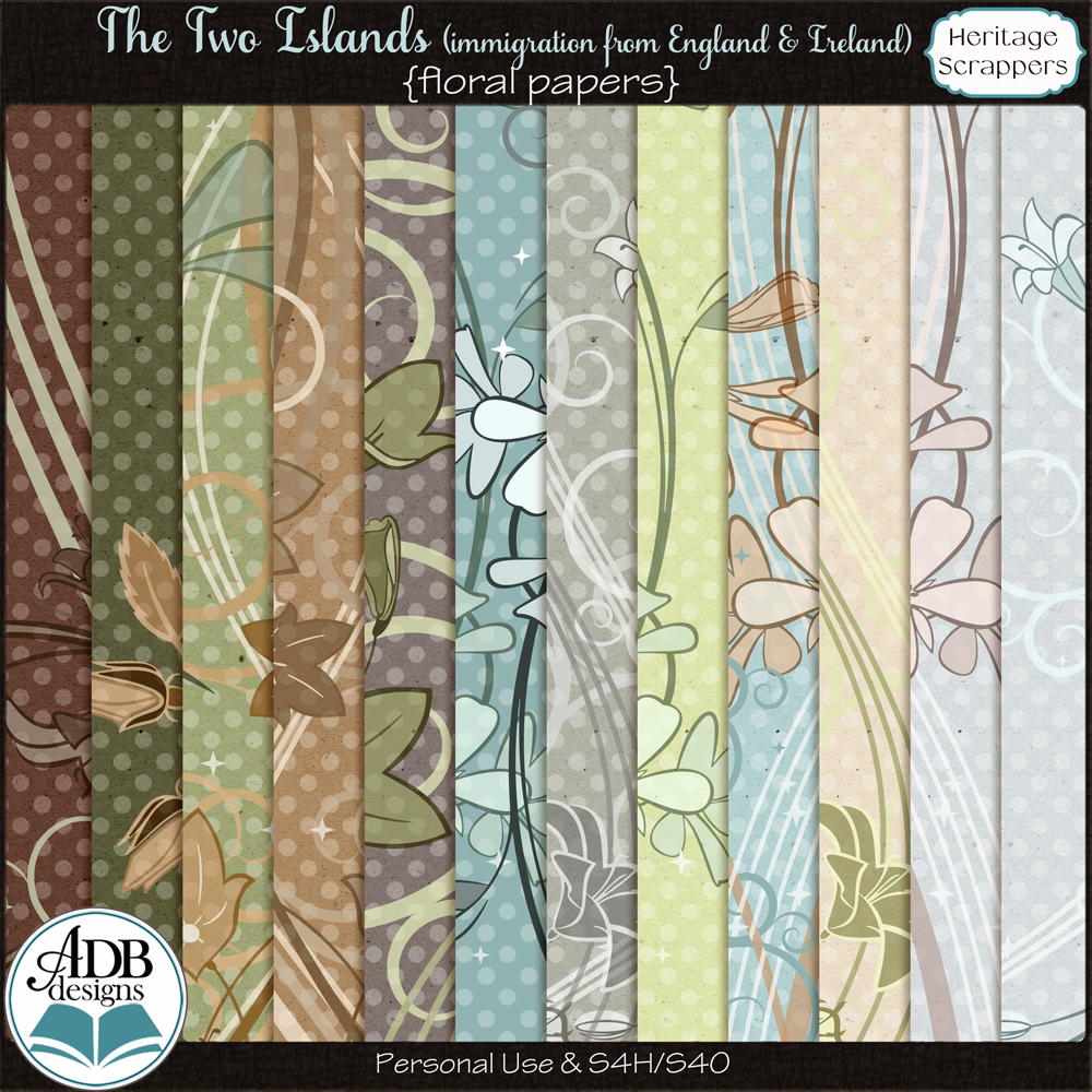 The Two Islands Floral Paper by ADB Designs