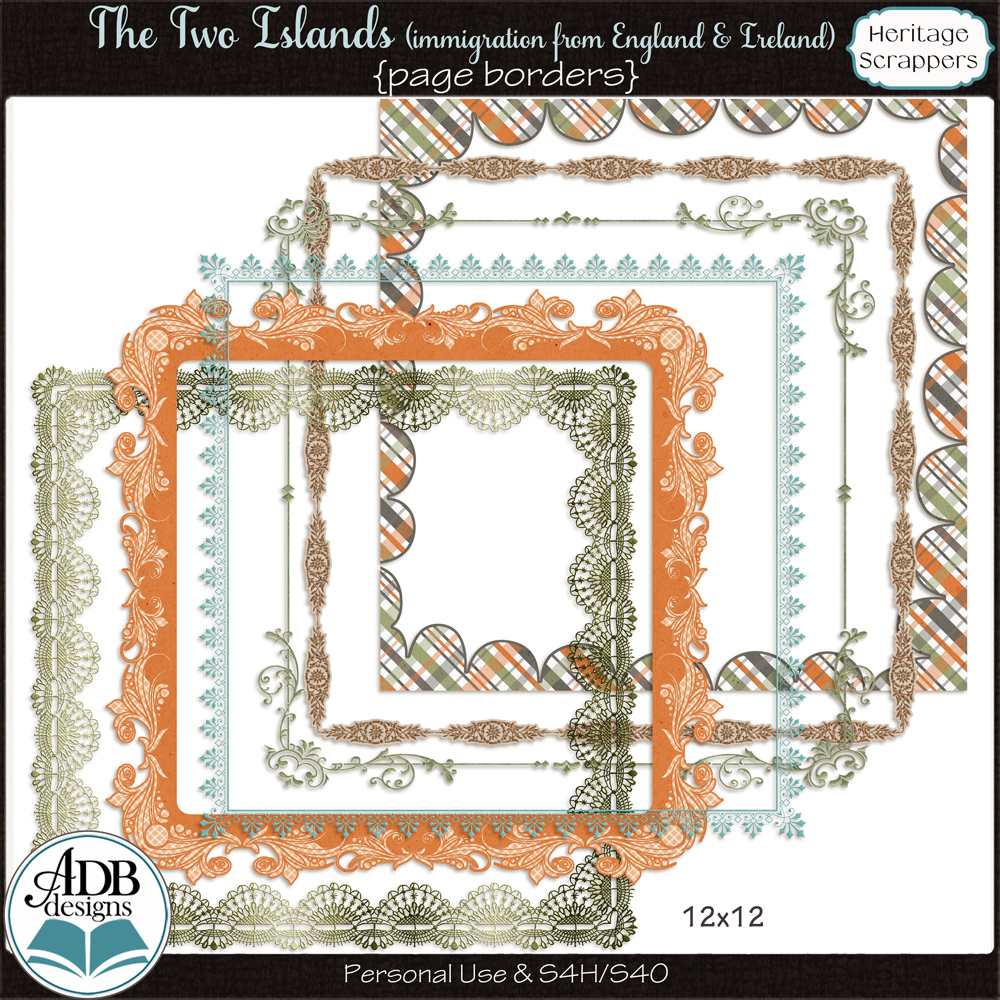 The Two Islands Page Borders by ADB Designs