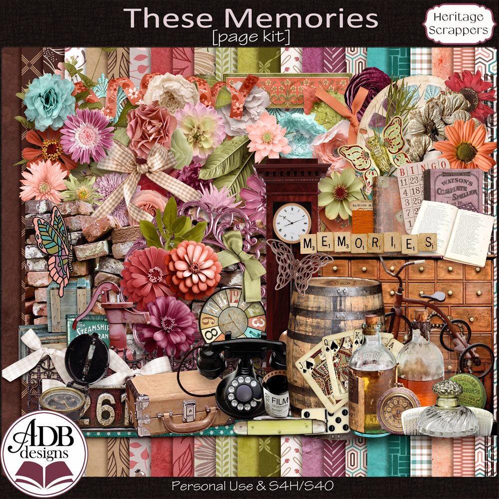 These Memories Page Kit by ADB Designs