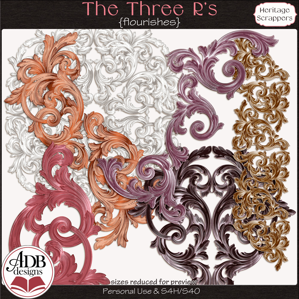 The Three Rs Flourishes by ADB Designs