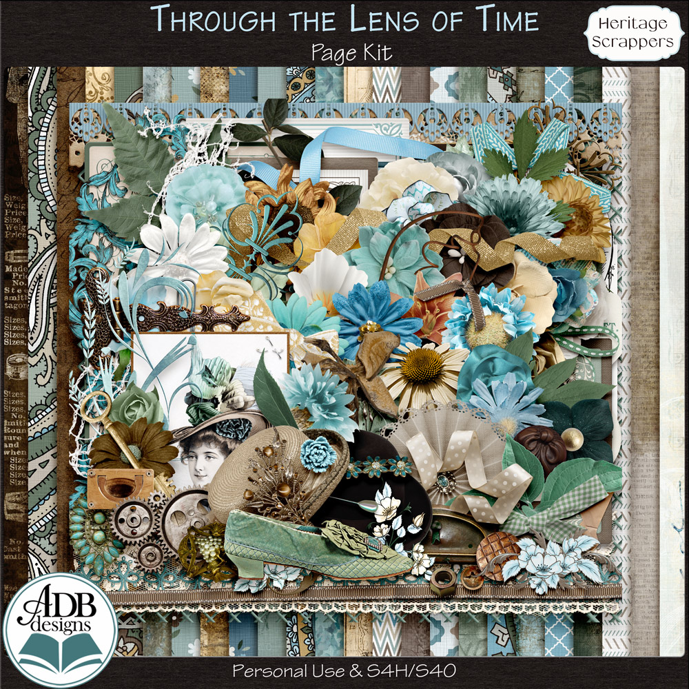 Through The Lens of Time Page Kit by ADB Designs