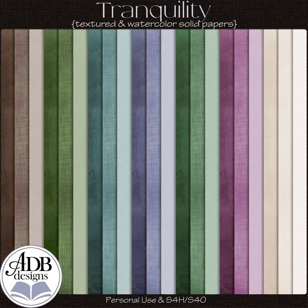 Tranquility Solid Papers by ADB Designs