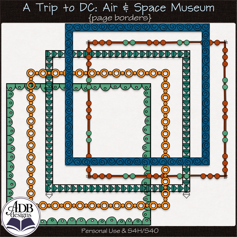 A Trip to DC - Air & Space Museum Page Borders by ADB Designs