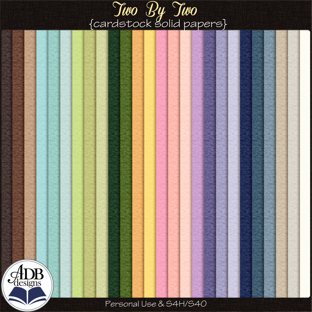 Two By Two Solid Papers by ADB Designs